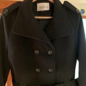 MaxMara black classic peacoat